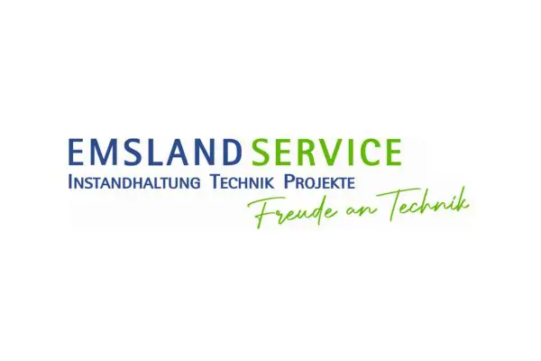 Emsland Service Emsland Service Logo: Instandhaltung, Technik, Projekte. Freude an Technik in grüner Schrift.